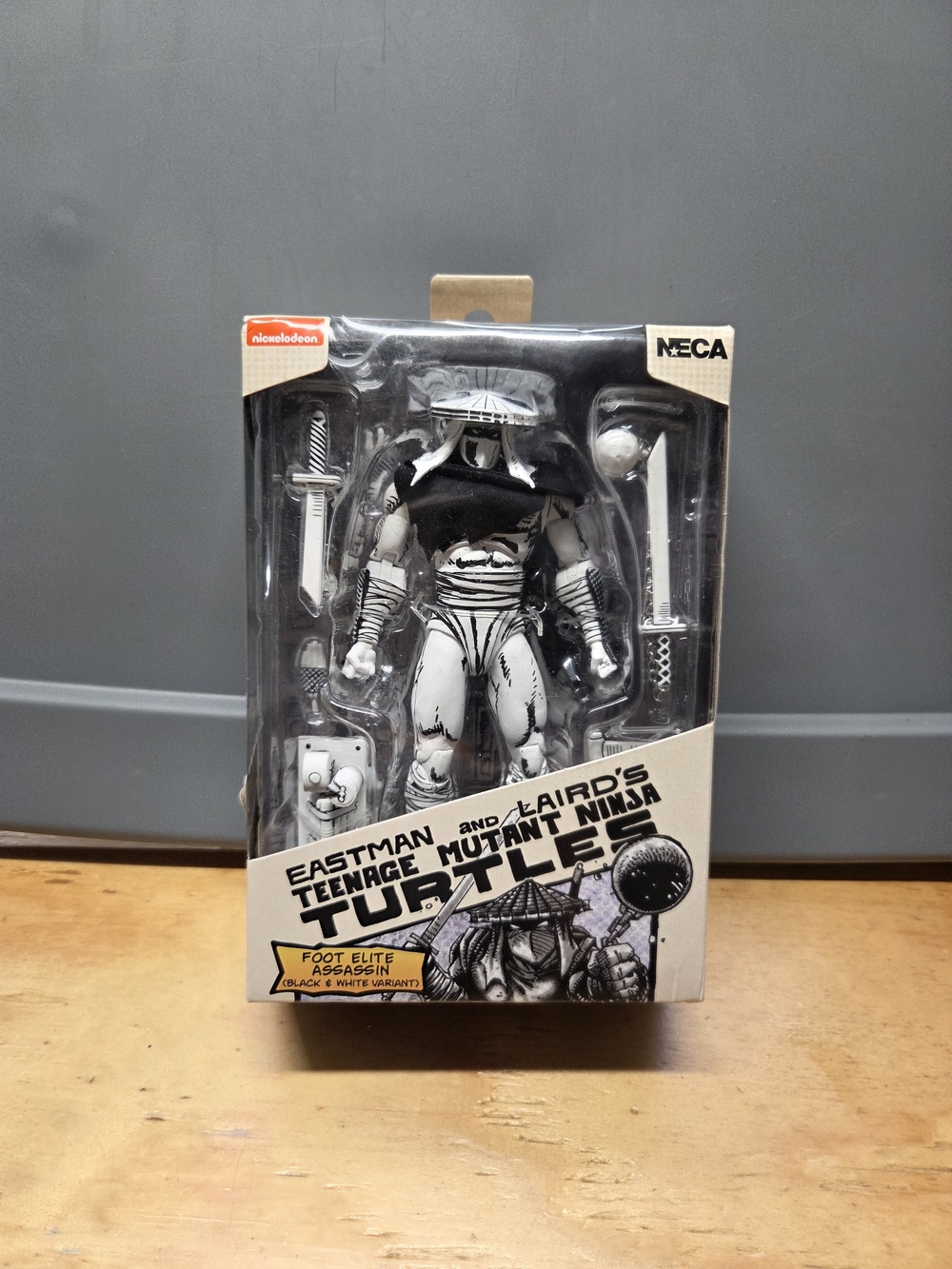 HTF NECA Teenage Mutant Ninja Turtles Mirage Foot Elite Assassin-Black & White